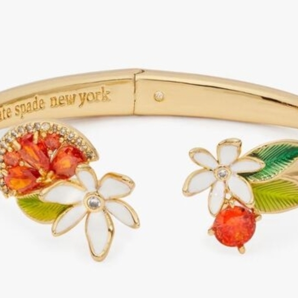 NEW Kate Spade Sweet Citrus Hinge Cuff Bracelet - Picture 7 of 7